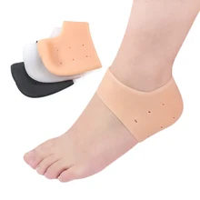 

Silicone Feet Care Socks Moisturizing Gel Heel Thin Socks with Hole Cracked Foot Skin Care Protectors Lace Heel Cover 2 Pcs