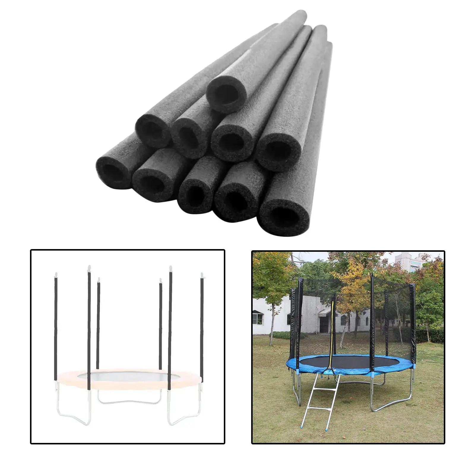 Trampolim Pole Cover para Crianças, Durável Anti-Colisão Esponja Manga, Handle Cover Tubing, Padding Foam, Espuma para Atividade, 10 pcs