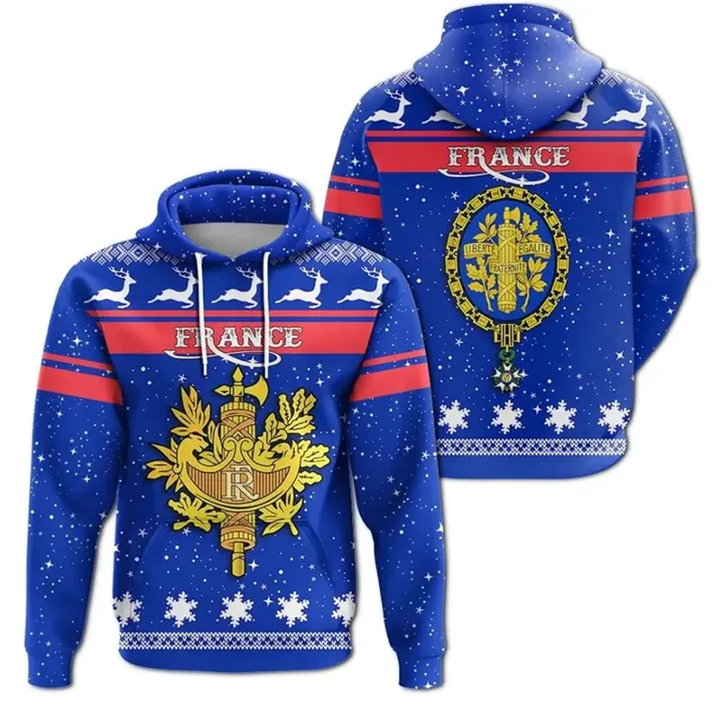 

France Flag Map 3D Printed Hoodies For Men Clothes National Emblem Rooster Hoody Sport Jersey Casual Boy Streetwear Sweatshirts