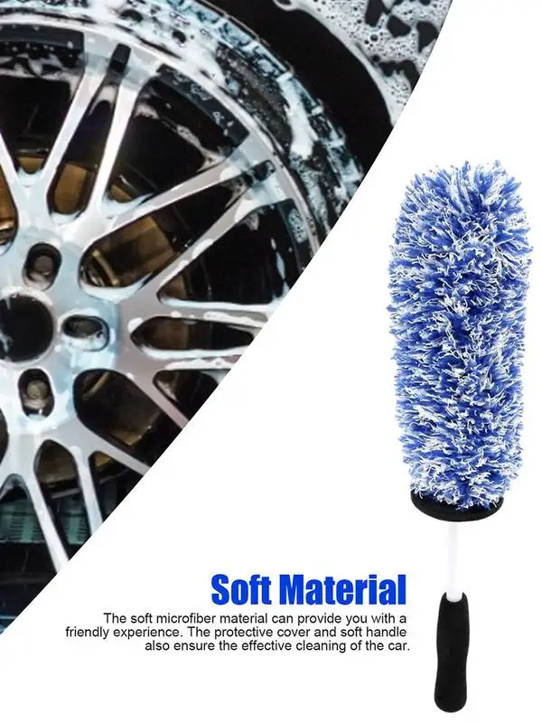 

42X8cm Automobile Car Wheel Hub Cleaning Brush Microfiber Detailing Brush Durable Rim Wheel Cleaning Tire Washing Sponge Tool