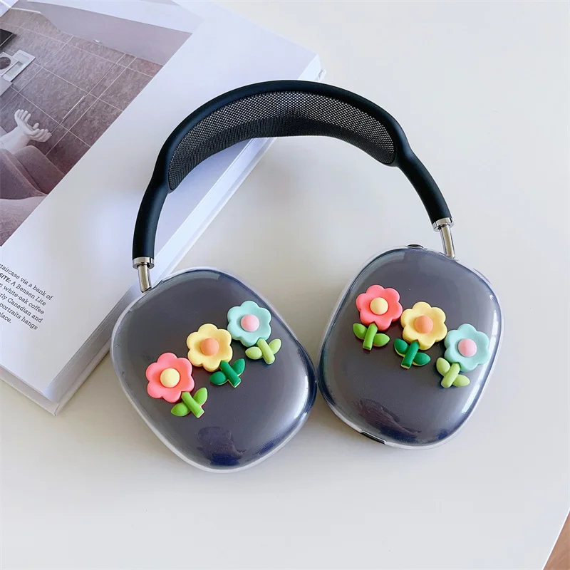 Airpods MAX ヘッドフォンカバー　小花モチーフ Amazon.com: JLSDBMZ for AirPods Max Case Cover,Cute Pink