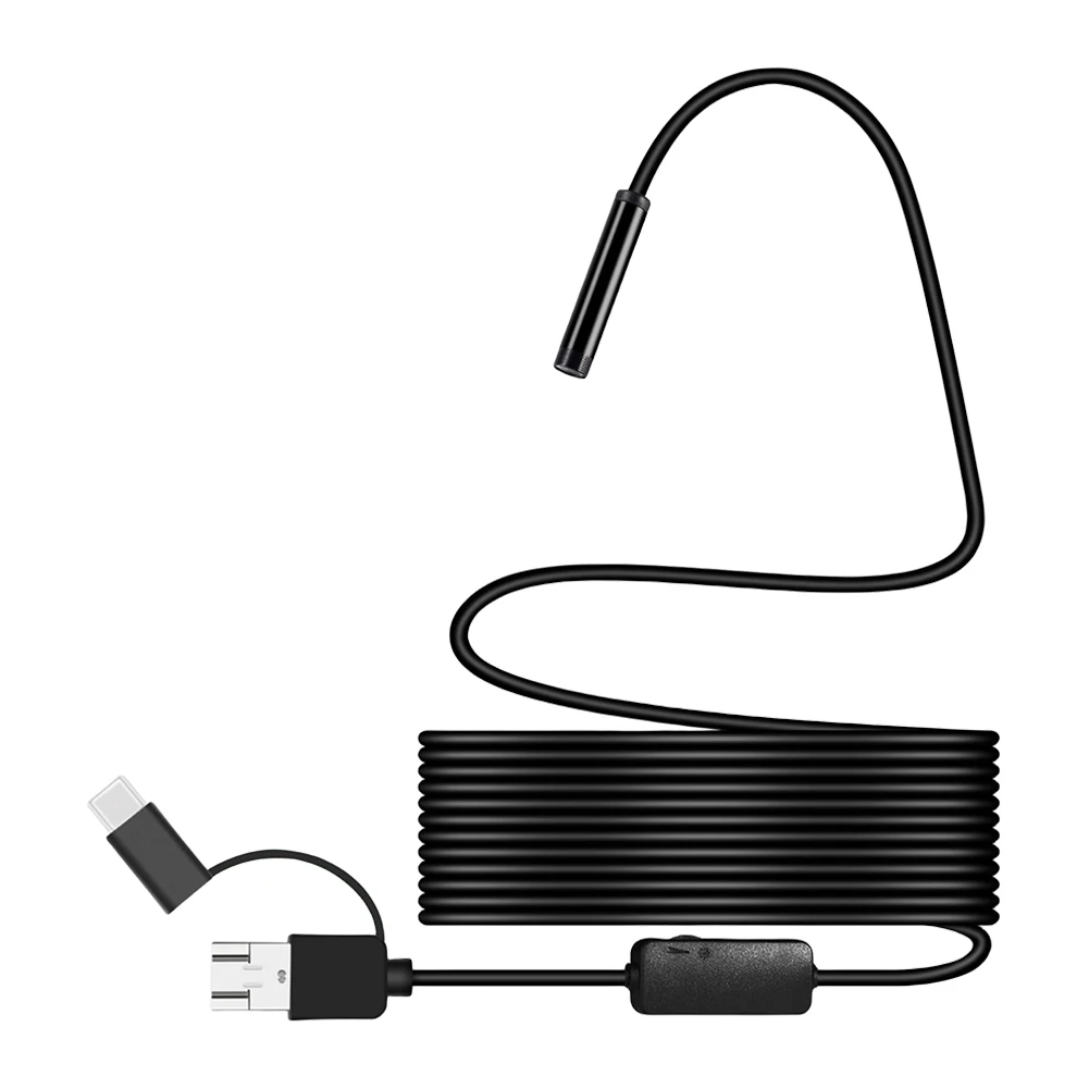 HD 검사 내시경 IP67 방수 7mm 배관 내시경, 6 LED 미니 카메라 내시경 0.3MP, iPhone 안드로이드 용