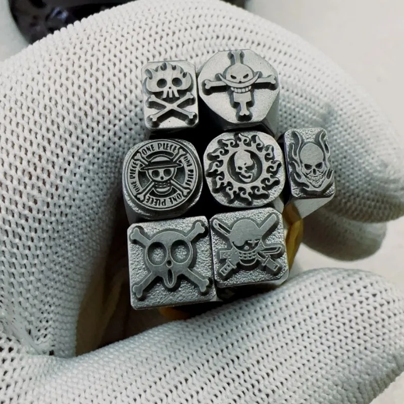 Skull Head Metal Stamping Set - 8mm & 6mm Jewelry Making Punches For Steel Stamping