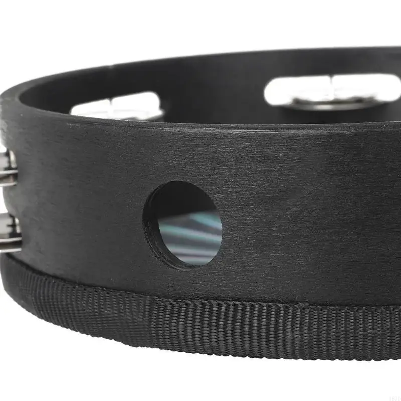 더블 행 탬버린 꽃 형태 뮤지컬 탬버린 금속 벨 휴대용 장난감 157D