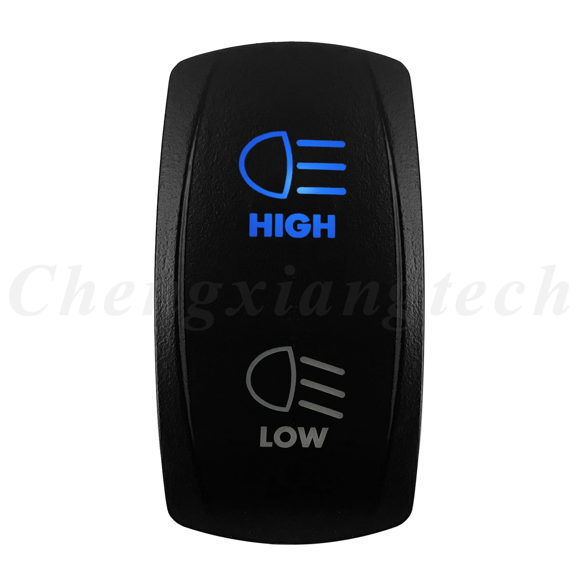 12V 20A Blue LED Waterproof Laser Rocker Switch - IP68 Rated