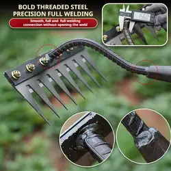 Enhanced Garden Hoe and Weeding Tool for Effortless Soil Cultivation and Farm Maintenance (5 teeth)