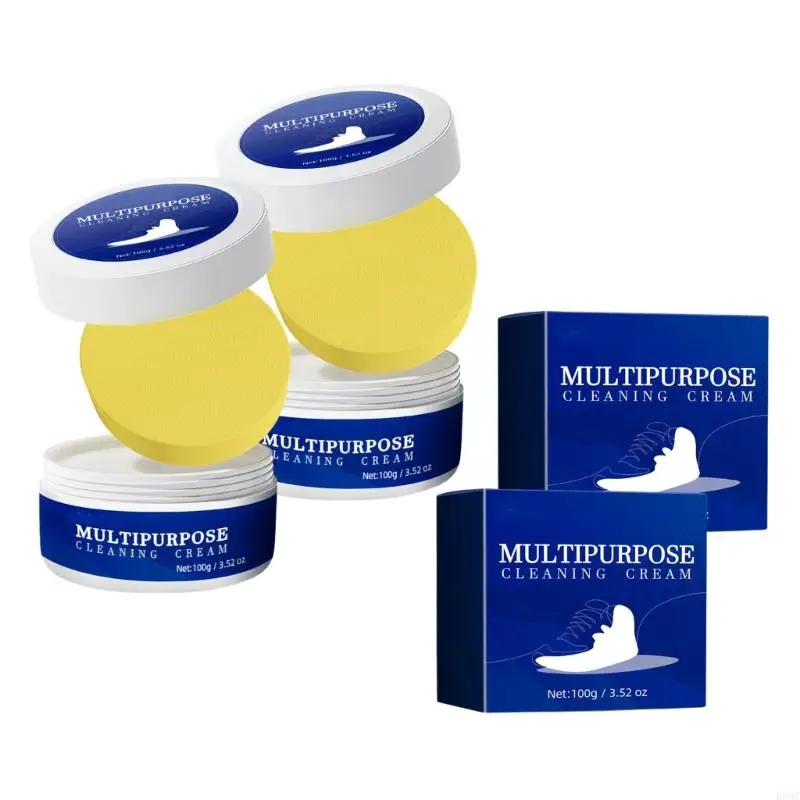 R58C Cleaning Cream for White Shoe Multi-functional Cleaner With Wipe Stain Remover Cleansing Maintenance Cream Of Sport Shoe