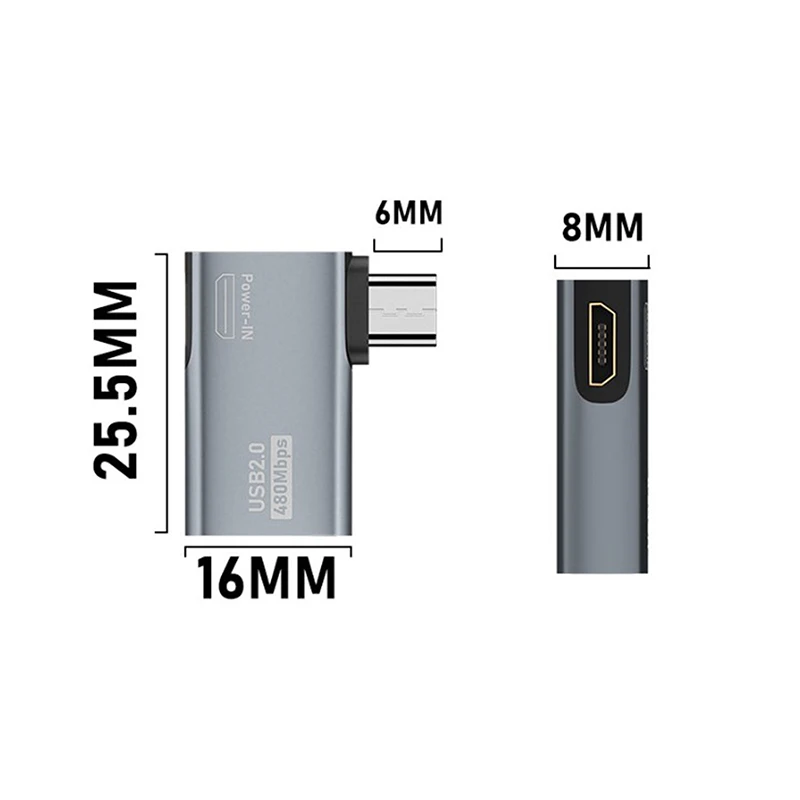 OTG Cable Adapter 4K 90 Degree Left Angle Powered Micro USB To USB OTG Adapter For TV Tablet Fire TV Stick