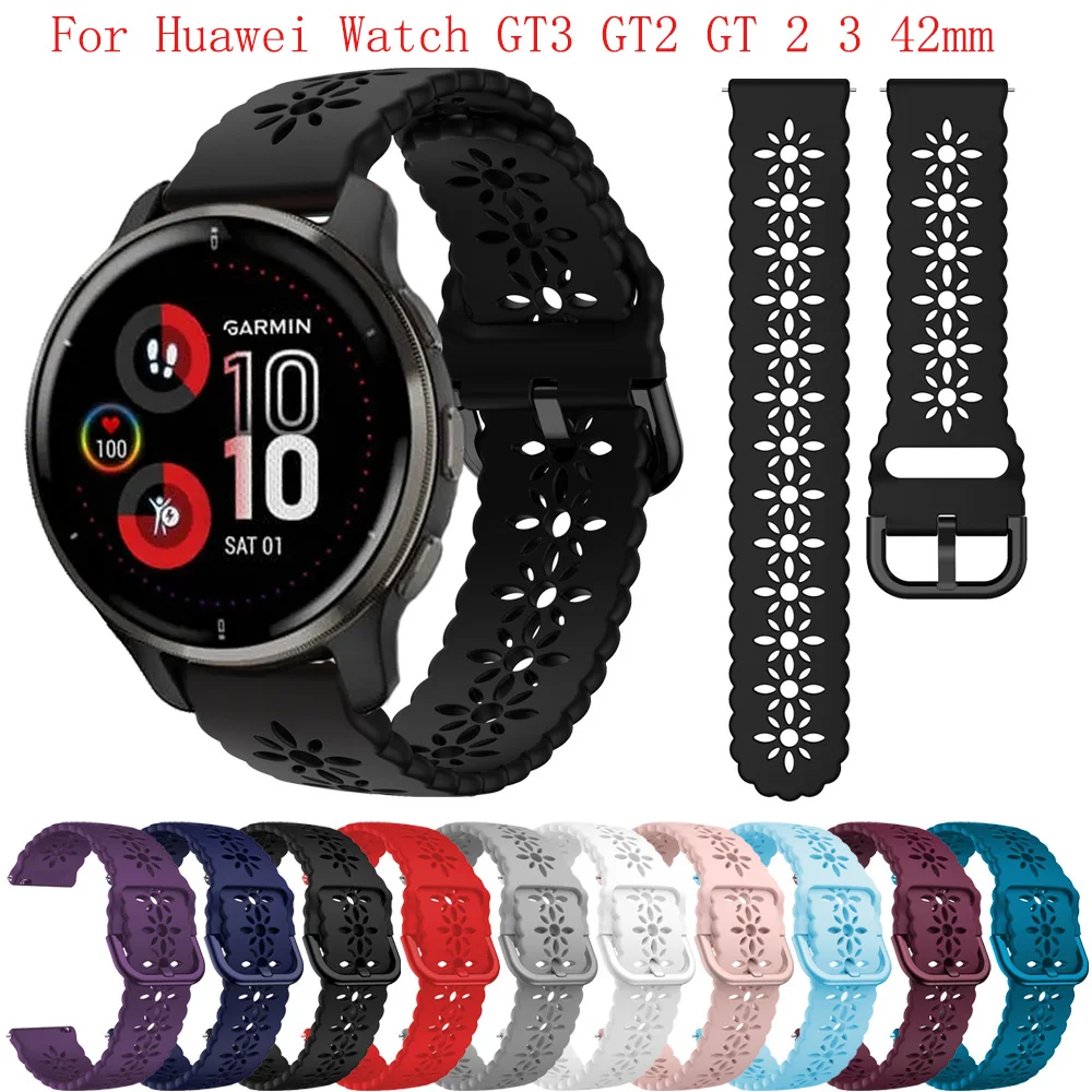 Smart Watch Band For Huawei Watch Gt3 Gt2 Gt 2 3 42Mm 20Mm Sport Wrist Starp For Honor Es Magic Watch2 42Mm Silicone Watchband