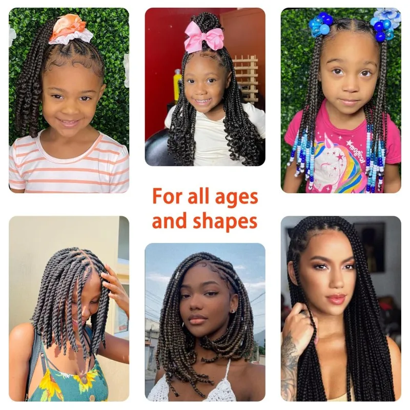 100% Brazilian Wool Hair Extensions for Braids Acrylic Yarn for African Braids/Spring Twist/Faux Locs/Wraps with Crochet Hook 5