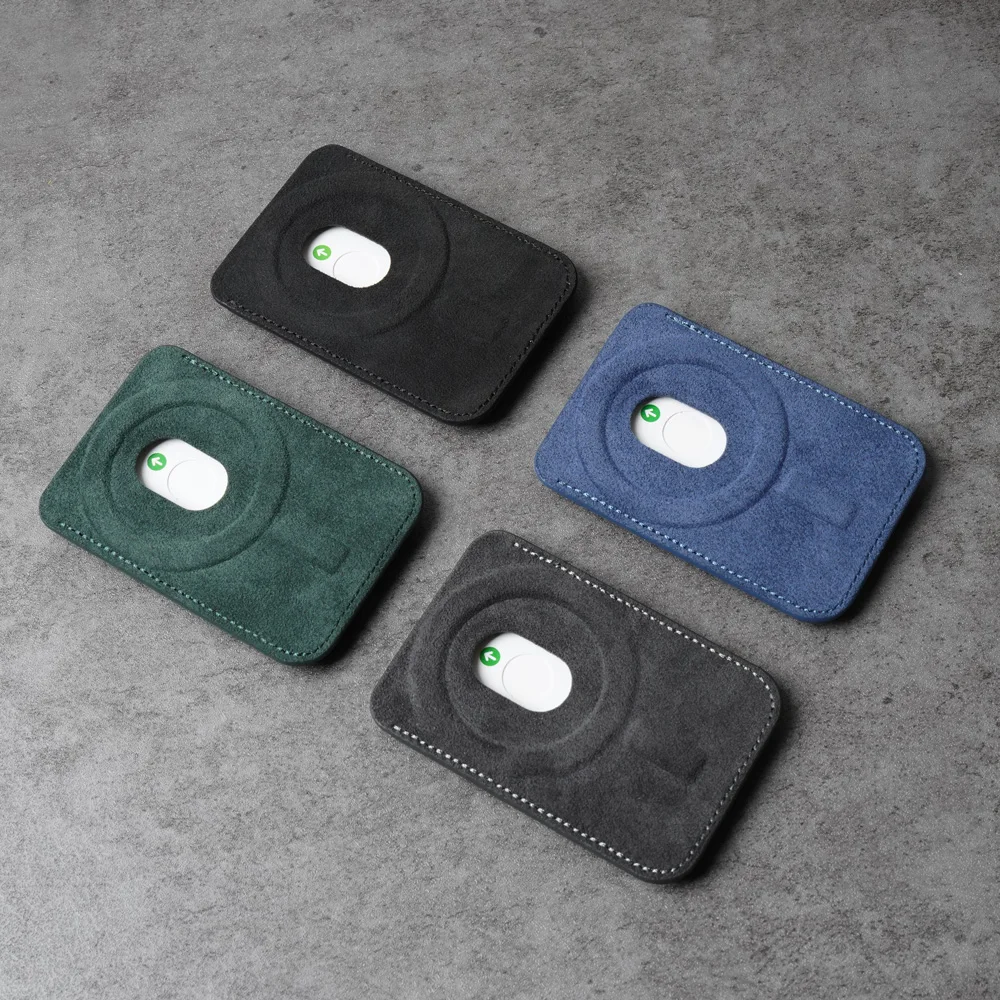 iPhone Card Holder for iPhone 16 Pro Max 15 14 13 Artificial Leather Supercar Suede Wallet Cases
