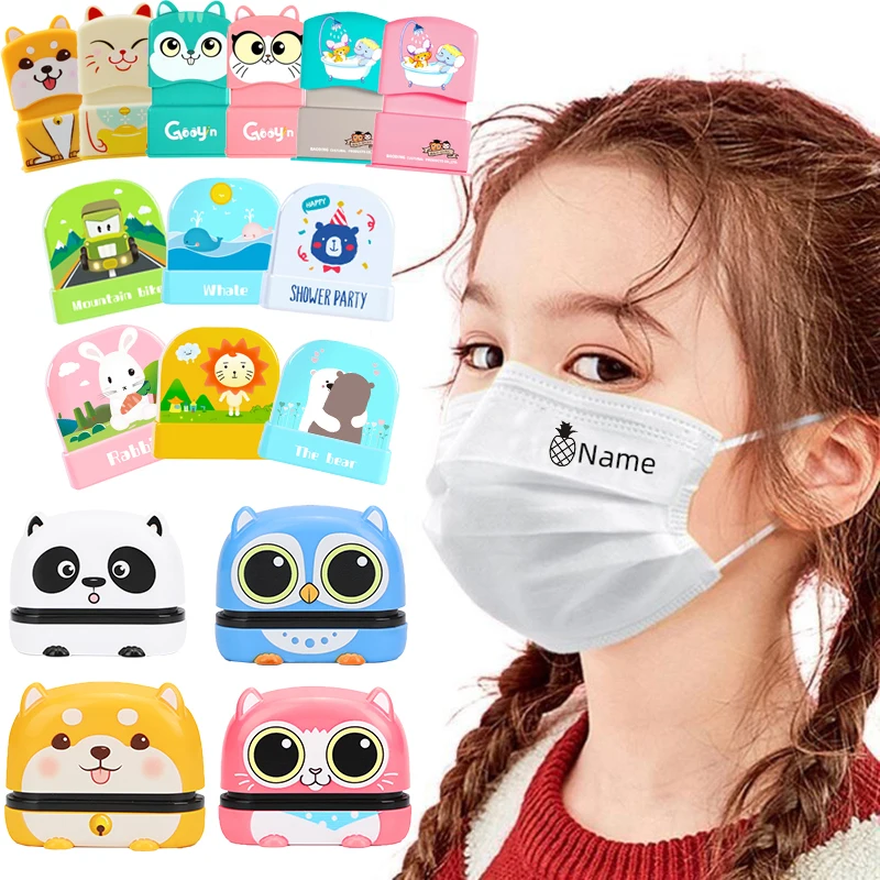 Children's Name Seal Student's Name Stamp Kindergarten Clothes Waterproof Sticker Kawaii Montessori Stamp Gift