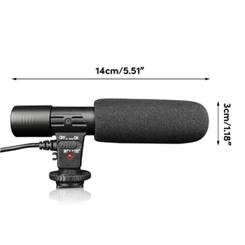 3.5mm Universal Microphone External Stereo Mic For Camcorders Digital Video Camera DSLR Camera Microphone Accessories 6