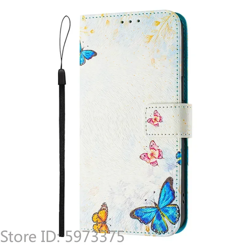 Premium Floral Leather Flip Wallet Case - Luxury Protective Cover