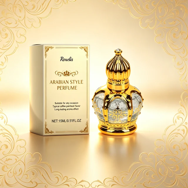 Fragancia Roxelis de 15 ml con Aroma a Café y Pachulí, Fragancia Natural Fresca y Elegante de Larga Duración, Fragancia que Crea una Atmósfera Encantadora 1