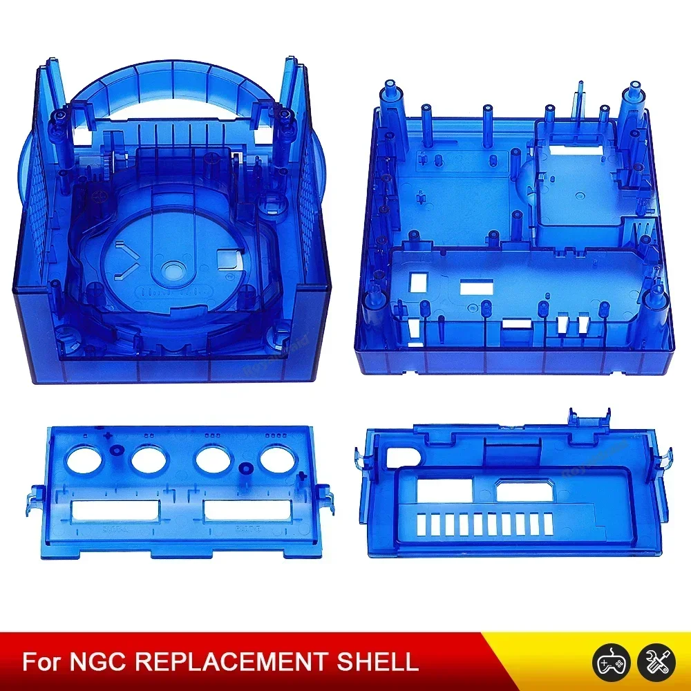 8 FARBEN Eisblaues transparentes Gehäuse Ersatzgehäuse für Gamecube NGC DOL-001 und DOL-101 Spielkonsole Gaming-Zubehör – Detail 35