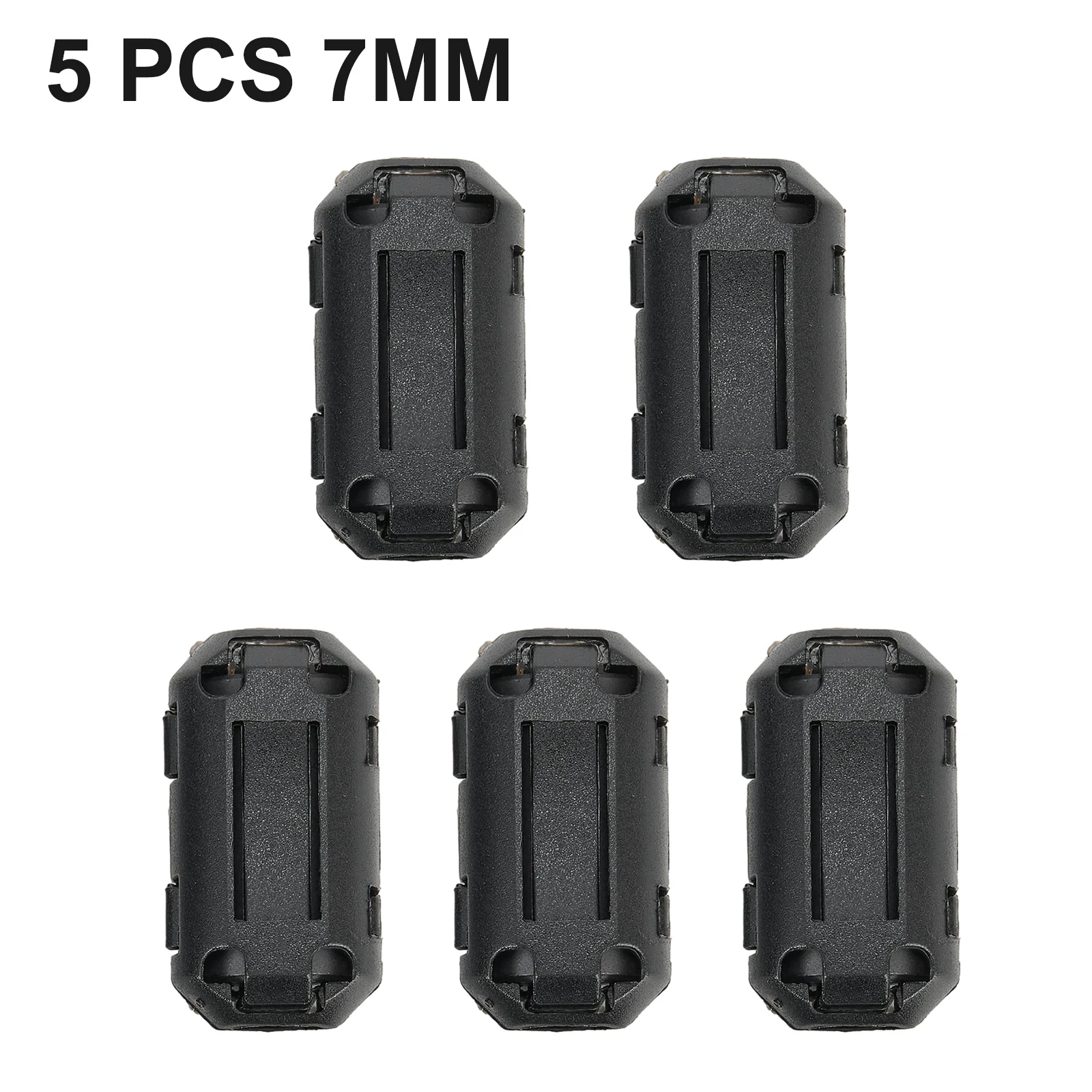 Description Picture 6 of item5Pcs 3.5/5/7/9/13mm Toroidal Core Ferrite Bead Clip Choke EMI RFI Noise Filter Clip For USB/Video Cable Power Cord