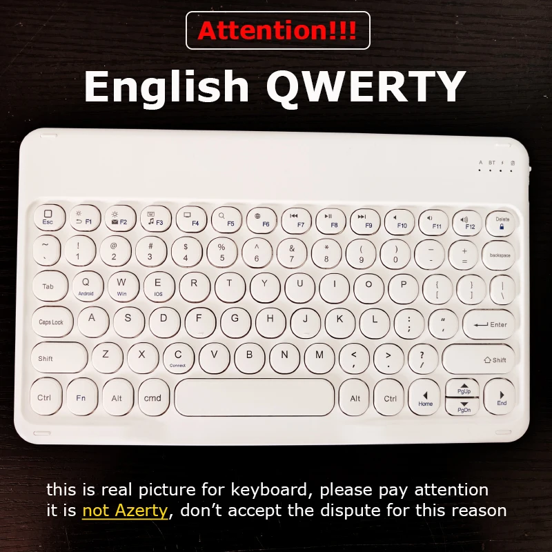 Teclado sem Fio Redondo do Tampão para o Ipad Tampa da Caixa do Ímã Entalhe do Lápis ar ar 109 Pro 11 102 105 ar 2023 - Imagem 5