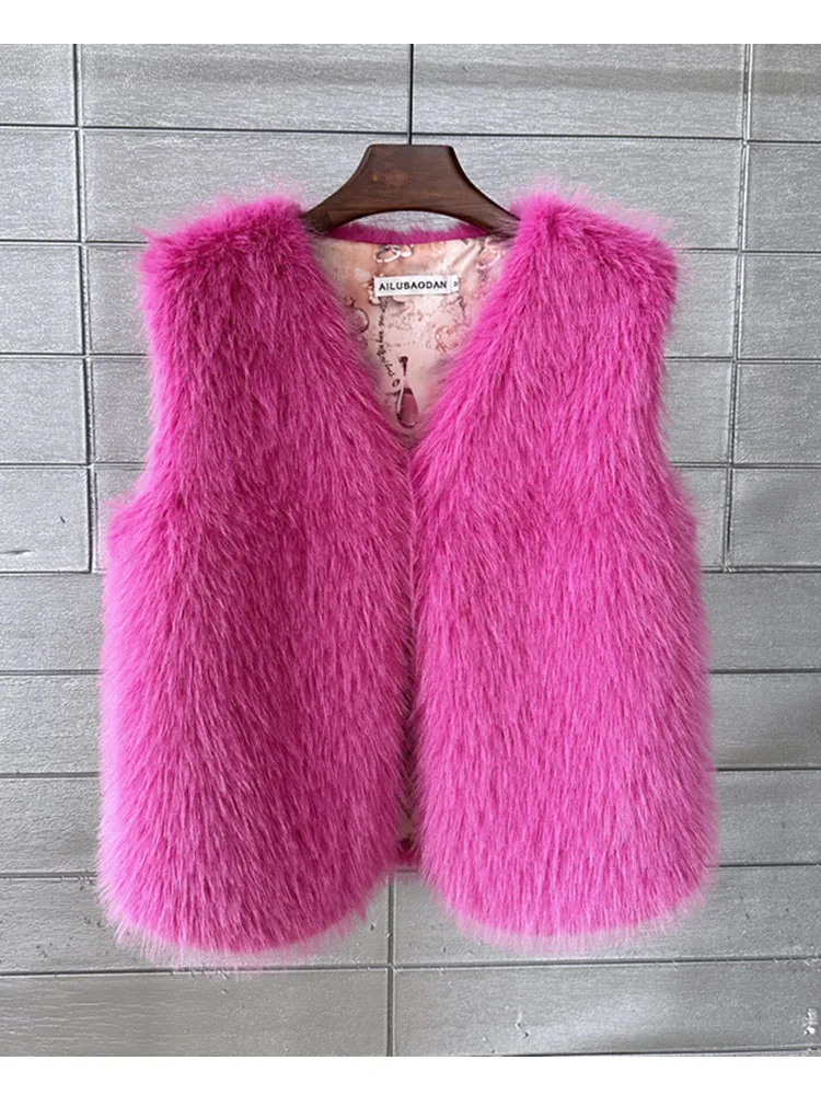 ZADORIN 2025 Autumn Winter Fashion Fur Waistcoat Women Casual Warm