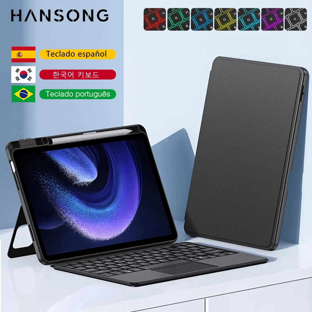Capa de Teclado Mágico para Xiaomi mi Pad Pro Pro 11 Retroiluminado Bluetooth
