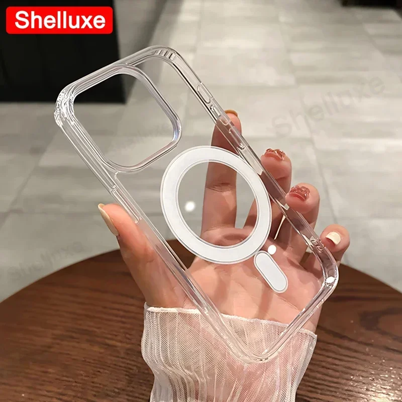 Magesafe Magnetic Transparent Wireless Charge Case for iPhone