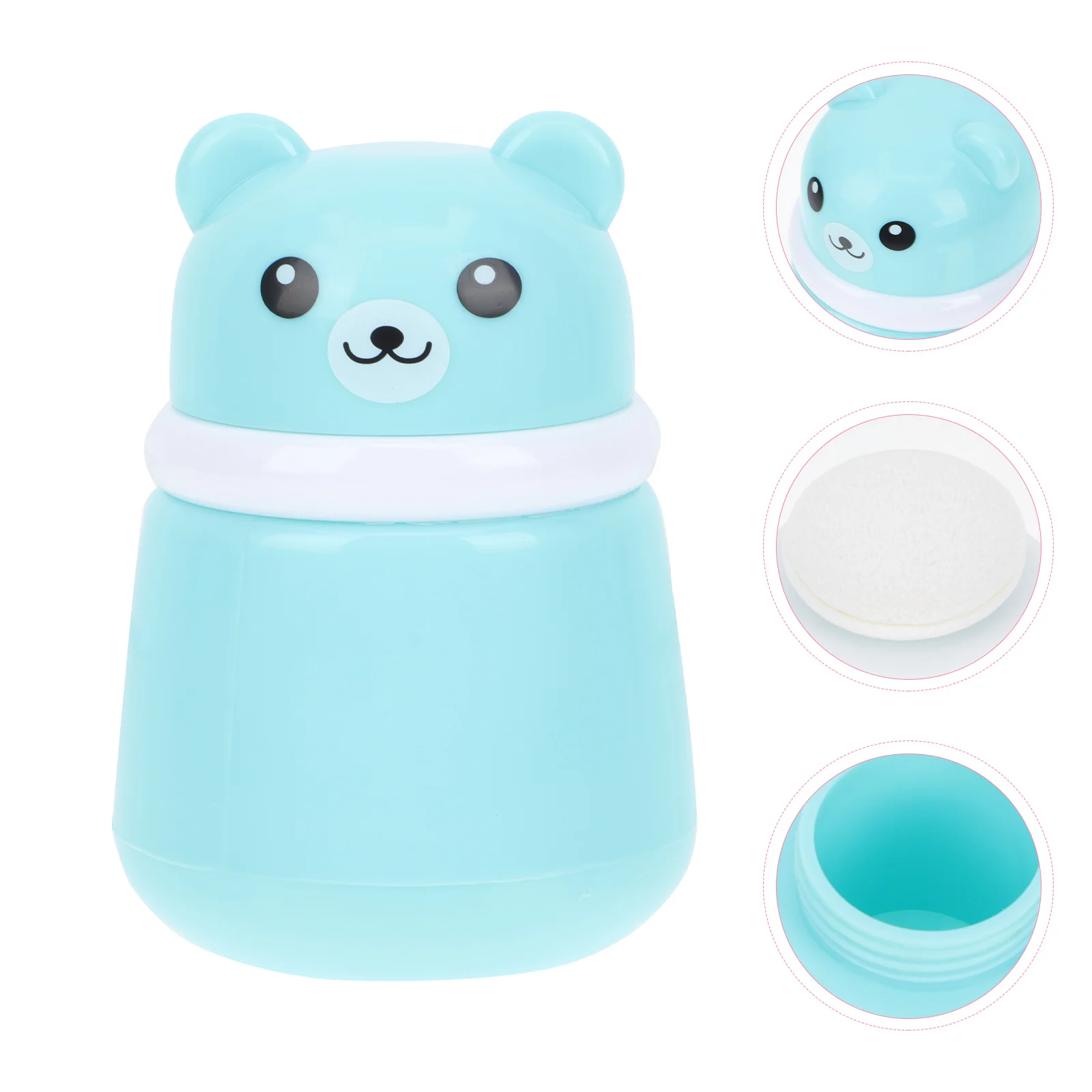 

Portable Empty Loose Powder Container Lovely Bear Powder Puff Box Cartoon Powder Box Fun Empty Powder Box
