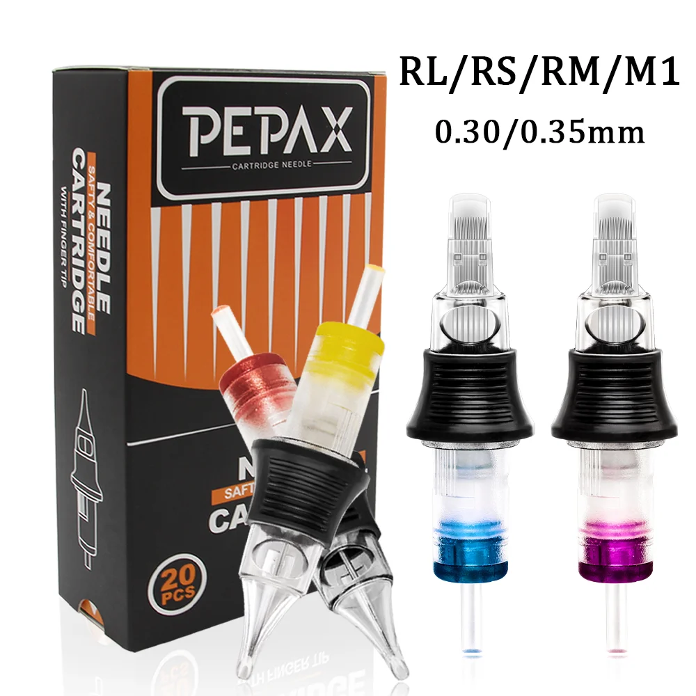 Pepax Tattoo Cartridge Needles Professionale Monouso Sterilizzare Safety Rl Rs Rm M1 Tattoo Needle Tattoo Machine Makeup Supply