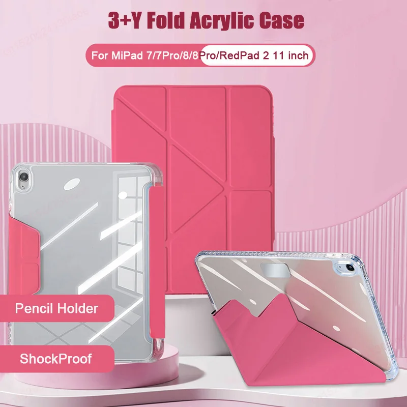 Sleek Acrylic Tablet Cover with Auto Sleep/Wake Feature
