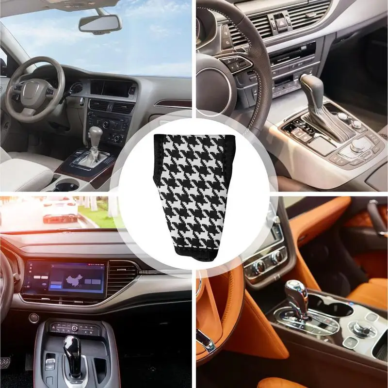 

Auto Gear Shift Knob Cover Auto Handbrake Sleeve CoverBreathable Car Gear Shift Knob Cover Change Lever Cover Anti-Skid Car