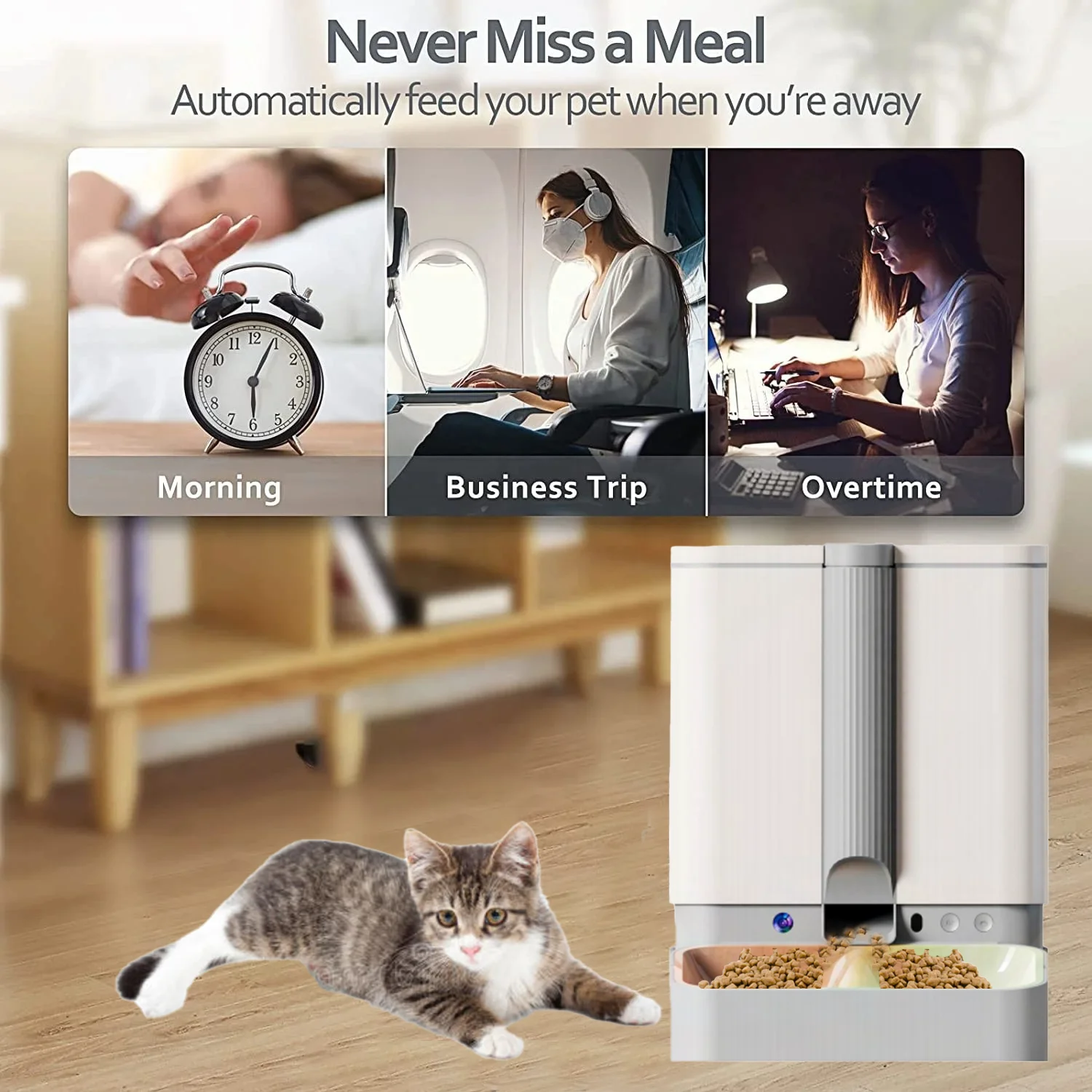 2571-21f31b.jpg Smart Automatic Pet Feeder HD Camera APP Control Vacuum Sealing Ceramic Bowl Small Animals Including Steel Travel