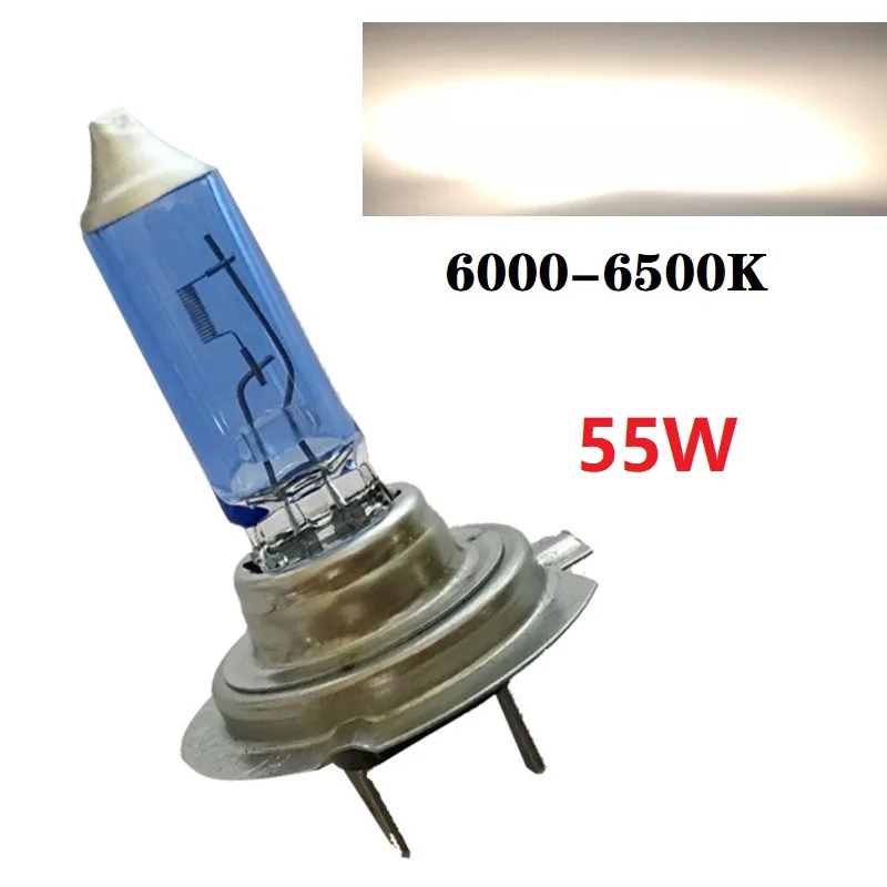 2-Pack 6000K Ultra-Bright White Halogen Headlight Bulbs - 12V Car Replacement Lamps