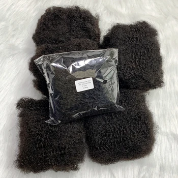 1Pc/30g Hair No Weft Brazilian Afro Kinky Curly Human Hair Bulk Remy Bulk for Braiding Extensions Natural Hai for Locs Braids 1
