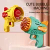 Bubble Gun Rocket 29 Hole Automatic Soap Bubbles Machine Outdoor Toy for Boys Birthday Gifts Wedding Party Children Summer Gift 2