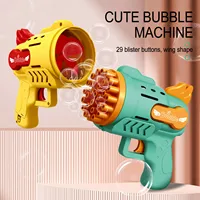 Bubble Gun Rocket 29 Hole Automatic Soap Bubbles Machine Outdoor Toy for Boys Birthday Gifts Wedding Party Children Summer Gift 2