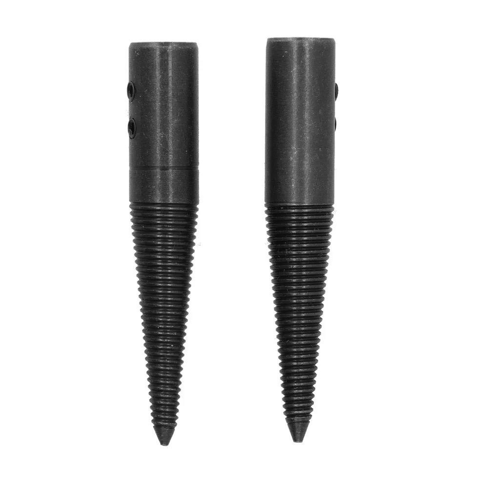3-teiliger konischer Spindeladapter, links und rechts, schwarz eloxiert, poliert, Verbindungsstange, Stahl-Adapter für Tischschleifer – Detail 7