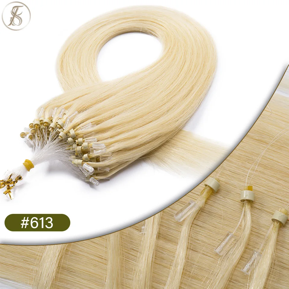 TESS Micro Loop Natürliche Haarverlängerungen Echthaar Mikroring 0,5 g/Strang Micro Link 22 Zoll 100 Stück Keratin Kapsel Glattes Haar – Detail 15