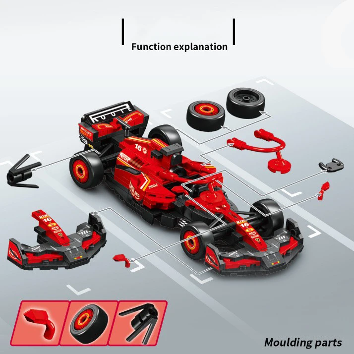 Technische Geschwindigkeit F1 Super Racing Auto Baustein Benz Red Bulls Fahrzeug Ziegel Bau Modell Sets Spielzeug Für Geschenke – Detail 11