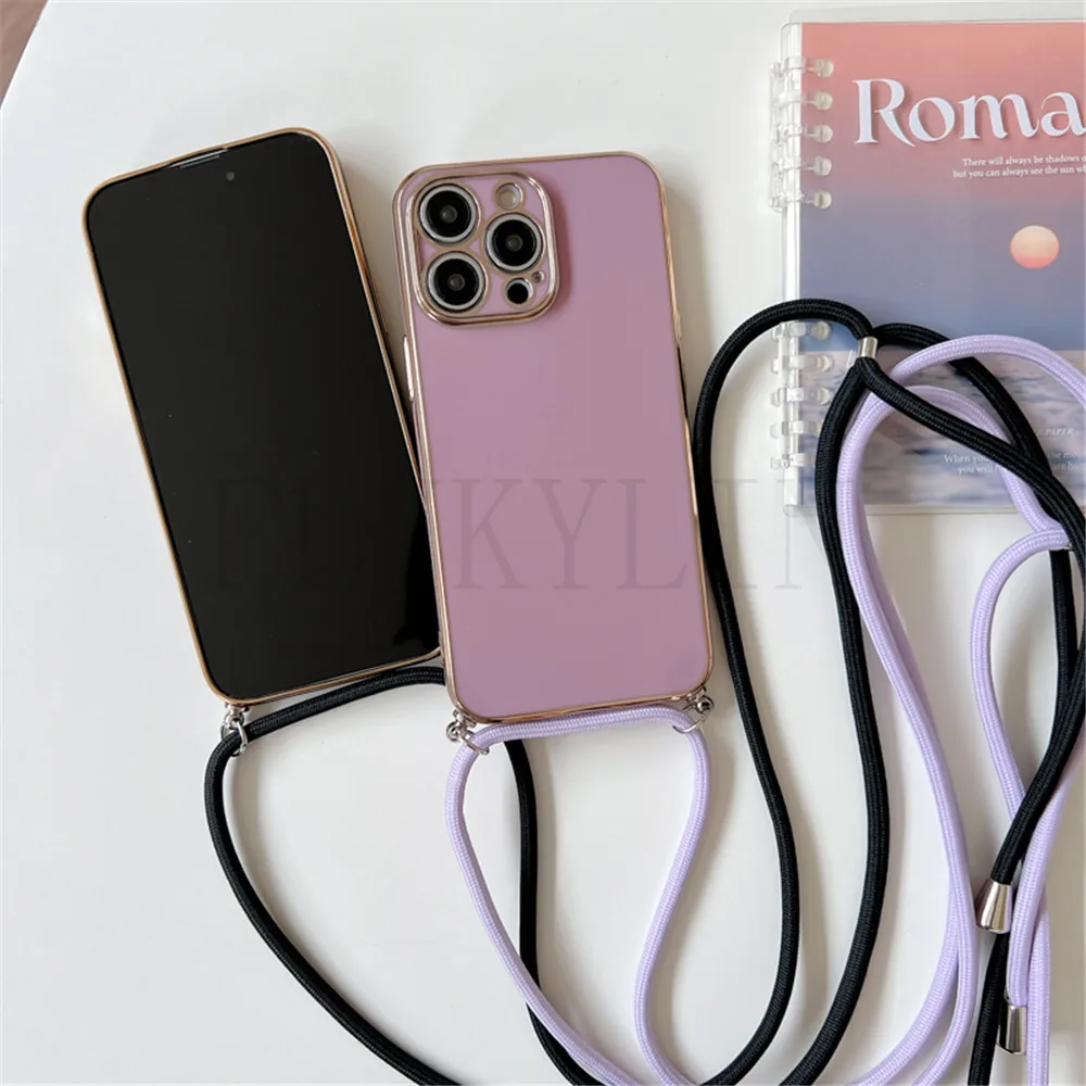 Crossbody Necklace Strap Cord Lanyard Plating Phone Case Cover