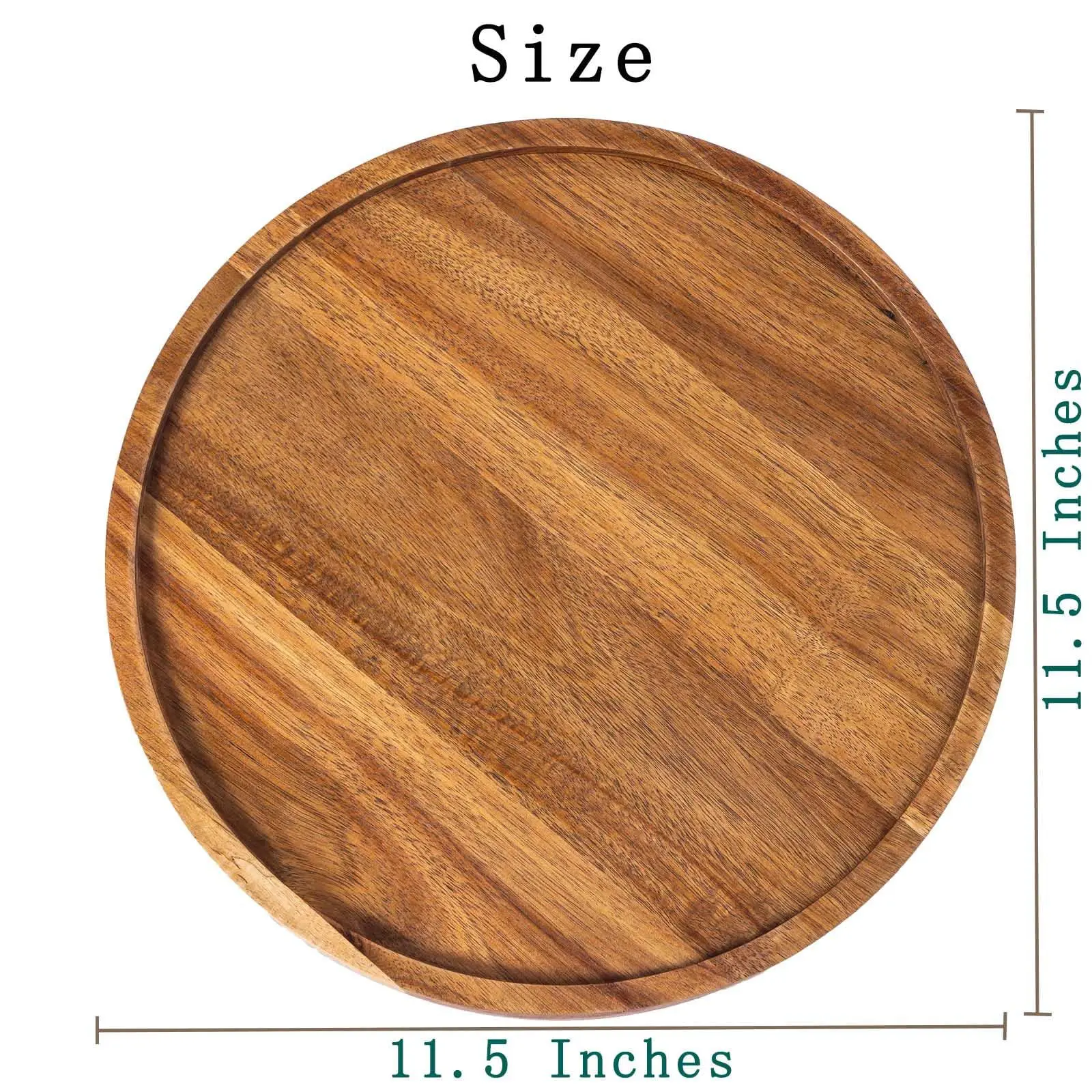 Kitchen Pizza and Fruit Round shape Board Acacia wood food plate