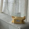 Nordic Style Hanging Plush Napkin Boxes Solid Color Issue Bag Thread Napkin Holder Tissue Bag Storage Napkins 3