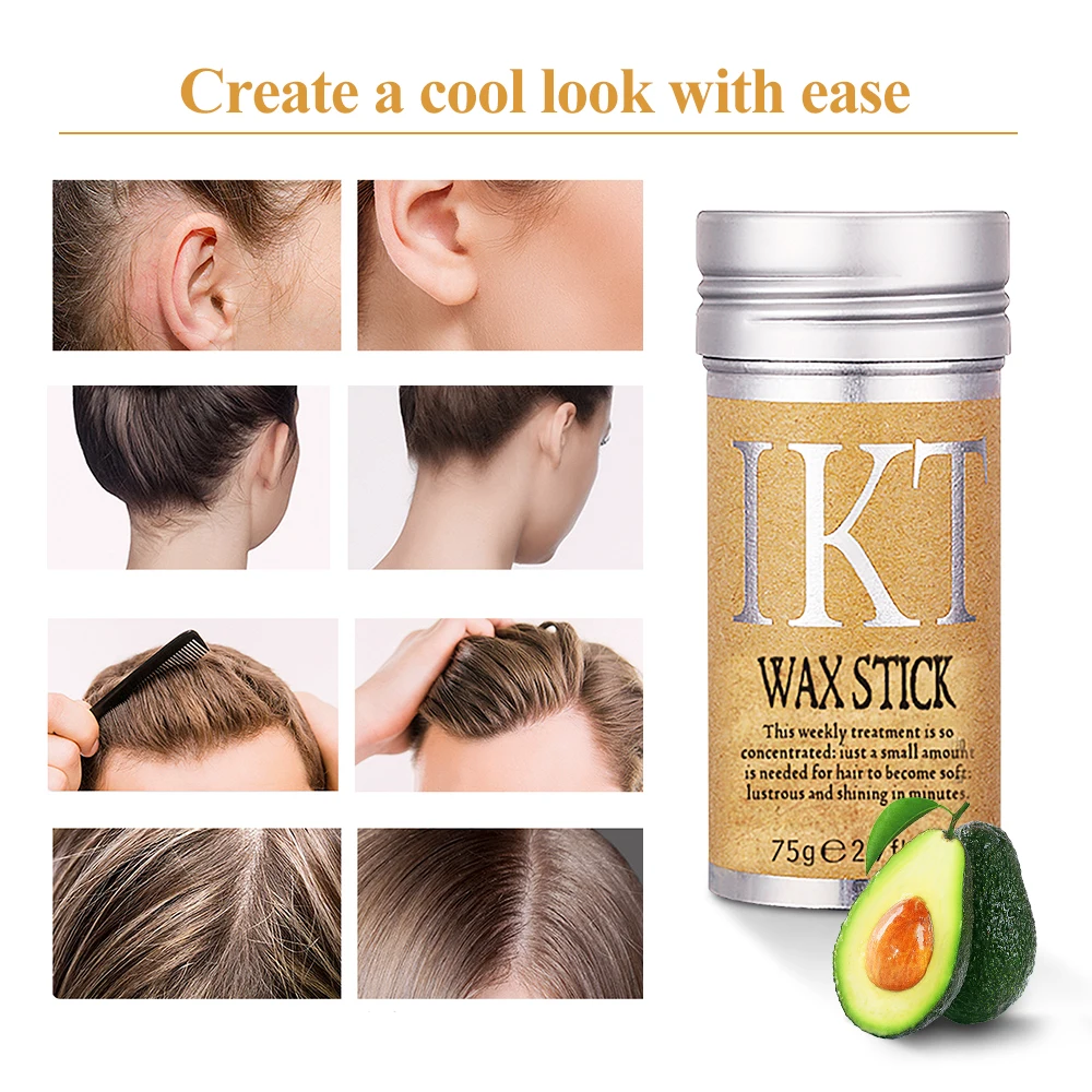 Description Picture 3 of itemHair Gel Stick Non-Greasy Broken Hair Fixed Artifact Shape Hair Wax Stick for Wigs Children Men Women Styling Fixed Hair Wax