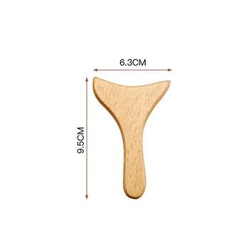 ไม้สปานวด Maderoterapia Face Slimming ลูกกลิ้งนวดไม้ Therapy Gua Sha Facial Lifting Stick ริ้วรอย Remover 11