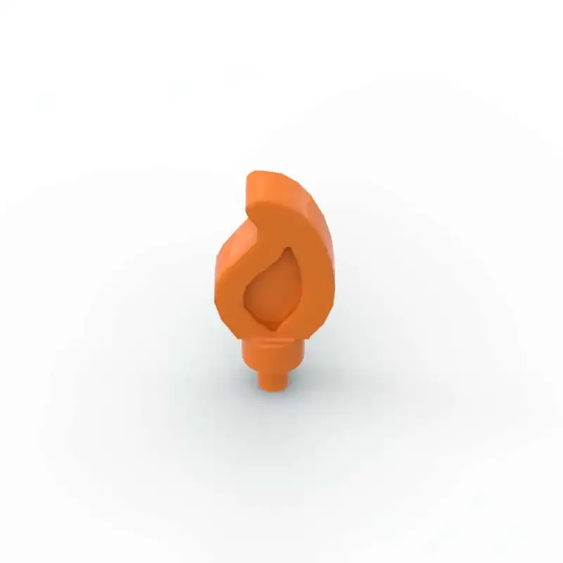 MOC 퍼즐 입자 37775 작은 화염 빌딩 블록 키트, 웨이브 라운드 스트레이트 싱글, 벽돌 장난감 선물, 직송, 10 개
