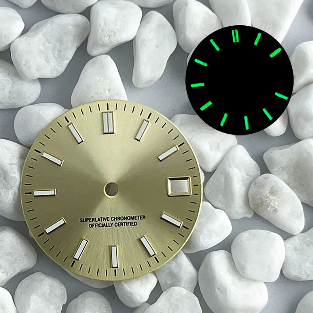 28.5mm NH dial 36/36A Cycle Calendar Sport Green luminous Sun print dial for 3.0/3.8 case movement watch accessories
