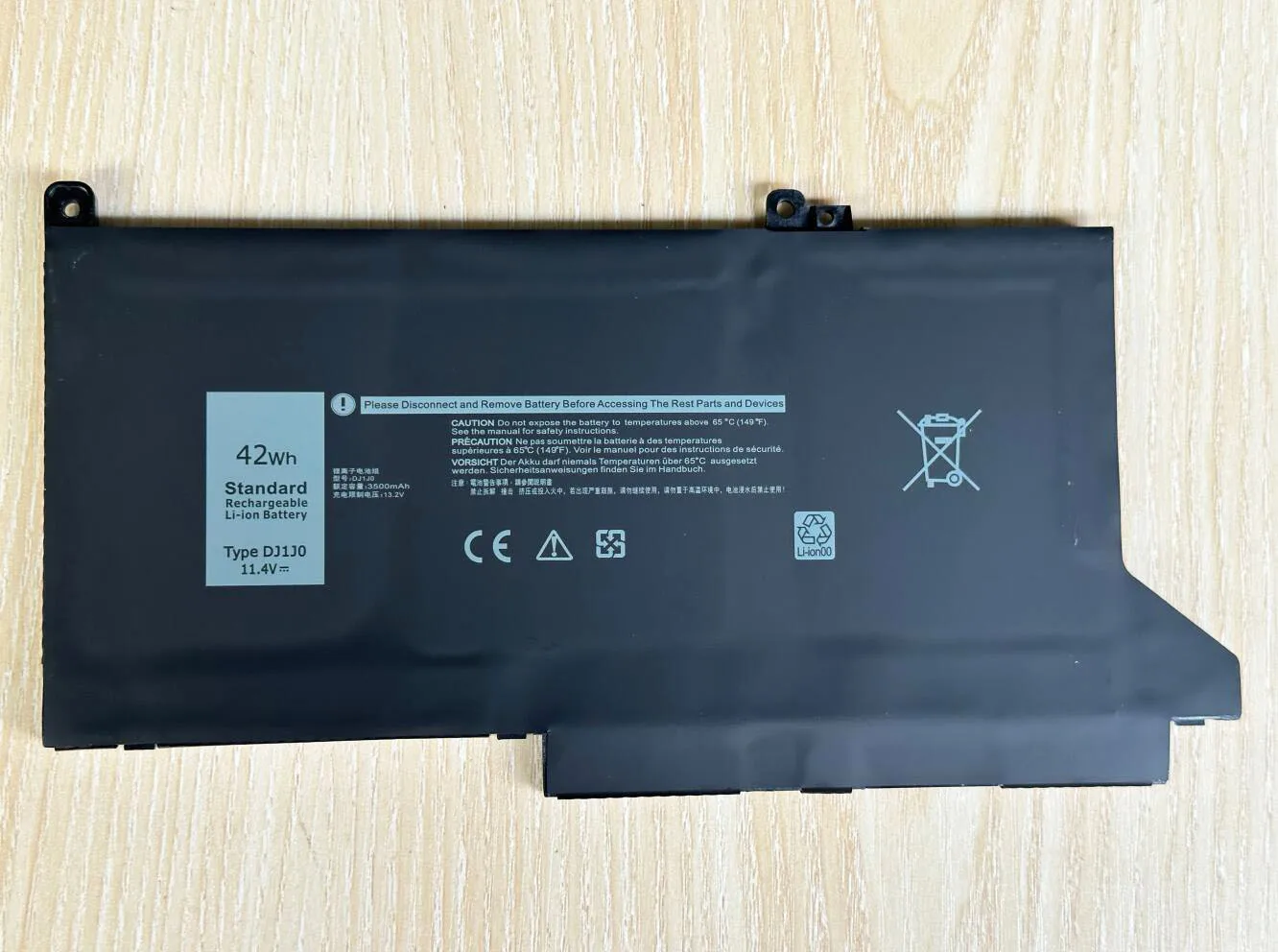 DJ1J0 Replacement Laptop Battery For Dell Latitude 7280, 7380, 7390, 7480, 7490 – 42Wh