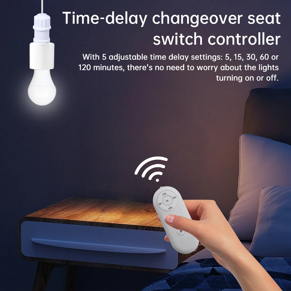 AC110-240V Intelligent Remote Control Lamp Head Delay Conversion Seat Switch Controller Light Bulb Base E27 to E27 Lamp Holder lamp holder,lamp bulb holder,lamp base