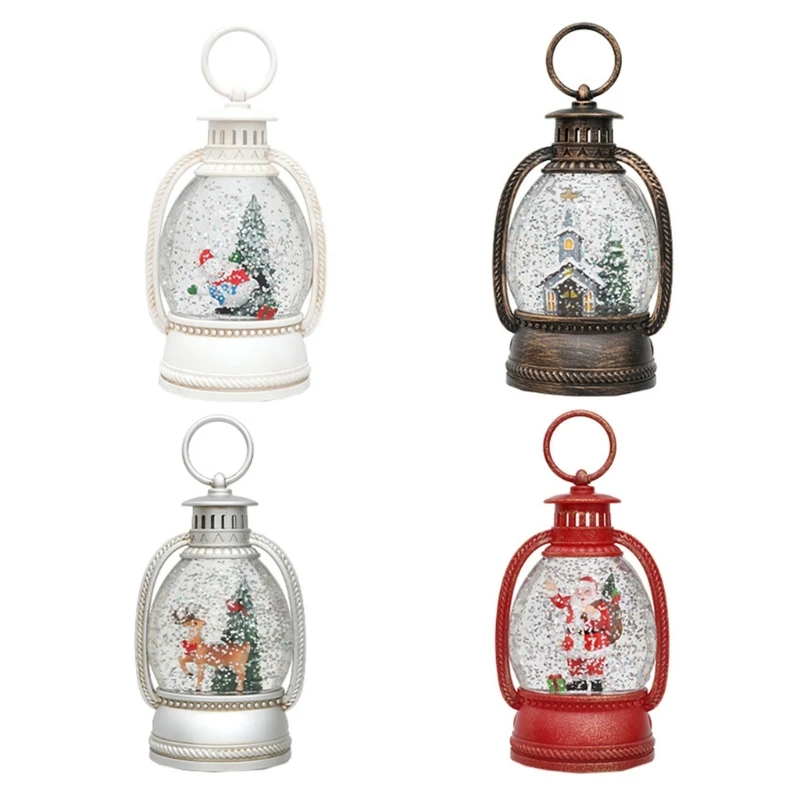 

Hangable Christmas Water Scene Light with Floating Glitter for Festive