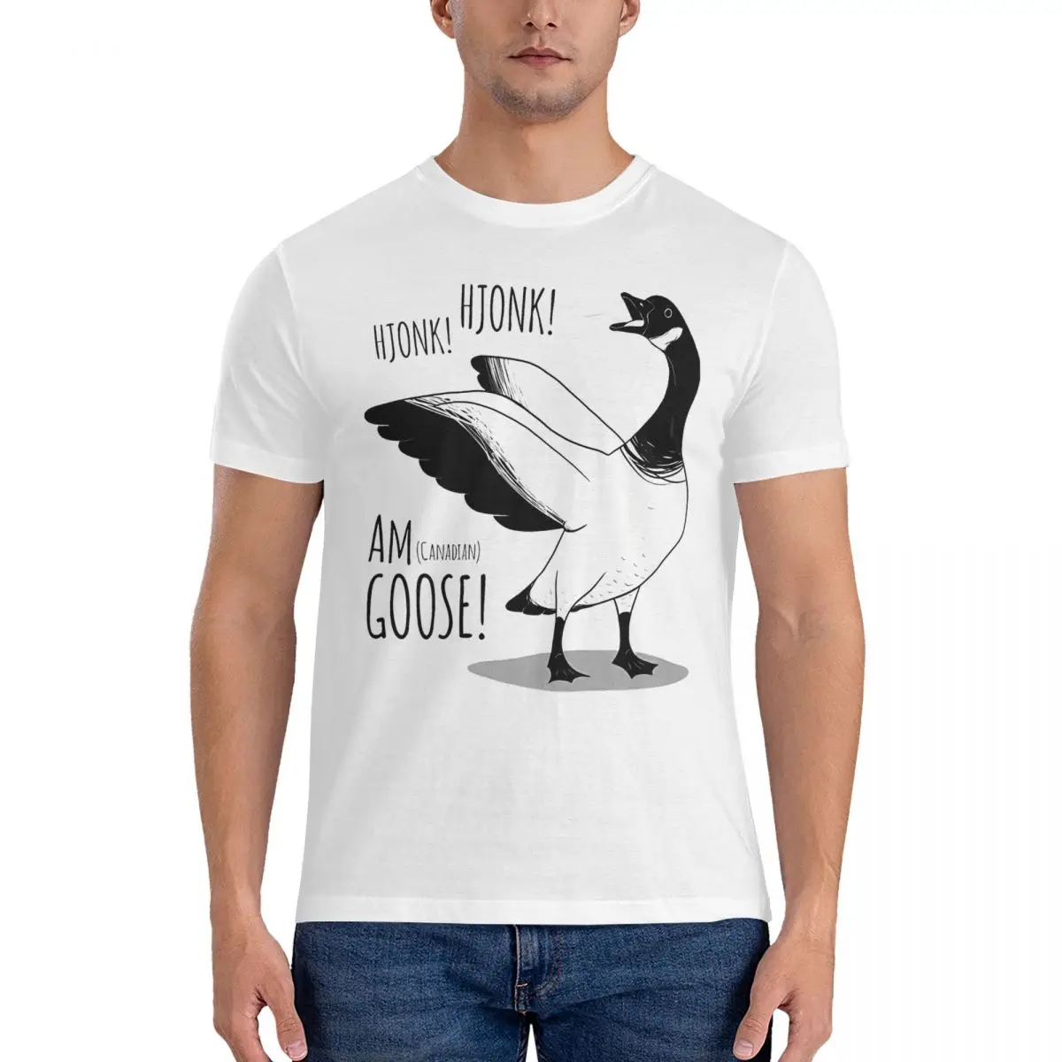 Uomo Hjonk _ Hjonk _ Am Canadian Goose _ T Shirt Untitled Goose Game Cotton Top Divertente Manica Corta O Collo T-Shirt T-Shirt