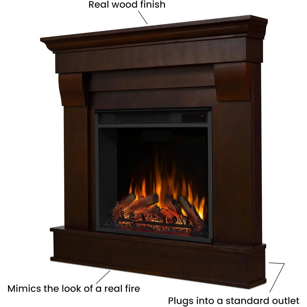 Chateau 41" Corner Electric Fireplace with Mantel for Living Room or Bedroom, Replaceable Fireplace Insert Heater. 4