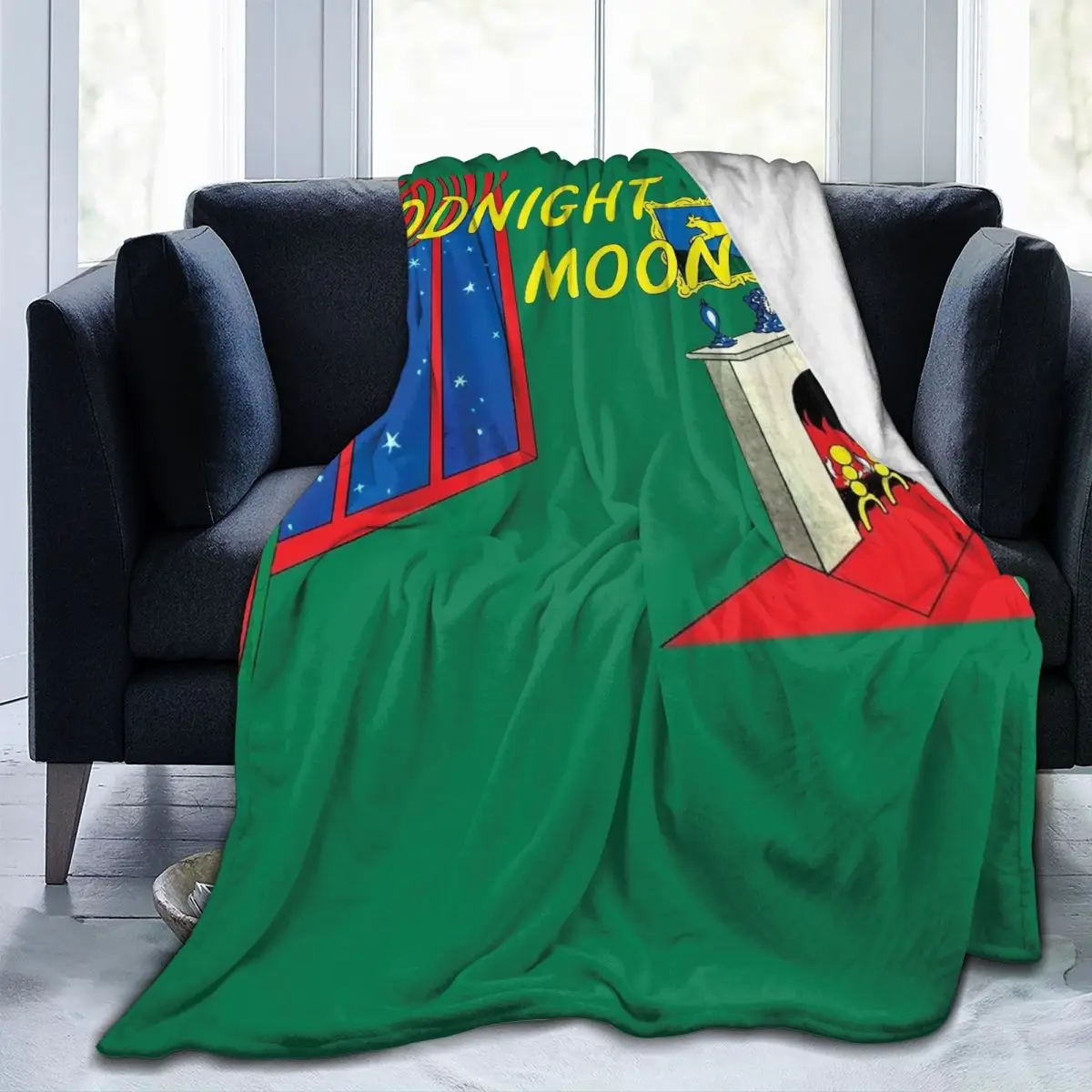 

Модное удобное одеяло Goodnight Moon, приятный подарок, не скатывается